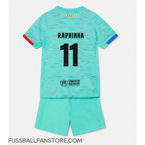 Barcelona Raphinha Belloli #11 Replik 3rd trikot Kinder 2023-24 Kurzarm (+ Kurze Hosen)
